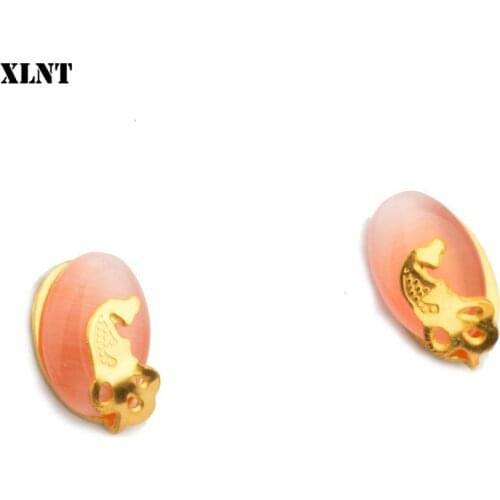 XLNT vintage women charms antique birds art stud earrings wedding party jewelry fashion peacock Stainless Steel Stud earrings