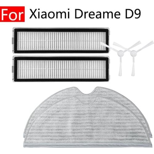 For Xiaomi Mijia STYJ02YM Or Dreame D9 Sweeping Robot Xacuum Cleaner Home Accessories Side Brush Mop Rag Hepa Filter Spare Parts
