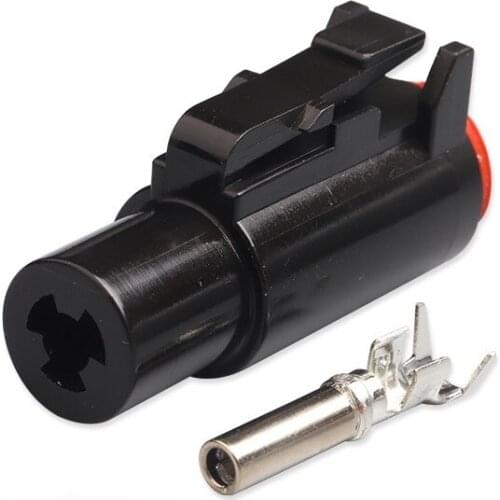 100 sets kit Deutsch DTHD type 1 pin way female housing adapter pa66 waterproof automotive wire connector plug DTHD06-1-8S