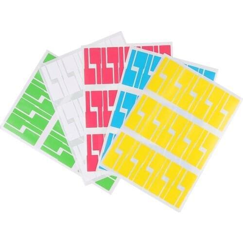 150Pcs 5Shees Colorful Cable Label Sticker Waterproof Self-Adhesive Identification Tag Labels Marking Tools Fiber Optic Finisher