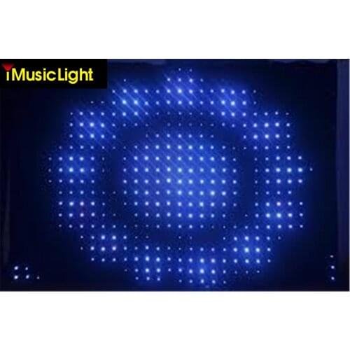 2 Mtr x 3 Mtr P10 Motion LED Video Curtain Drape Lights PC/DMX control with Software