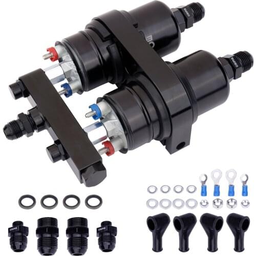 2PCS 300LPH External Fuel Pump 044 W/ Double Hole Bracket 0580 254