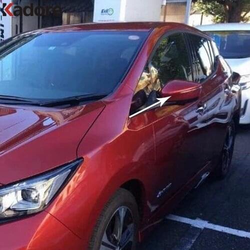 Car Styling For Nissan Leaf 2017 2018 2019 Car Accessories ABS Chrome Side Door Mirrors Rearview Wing Mirror Cover Trim 2pcs