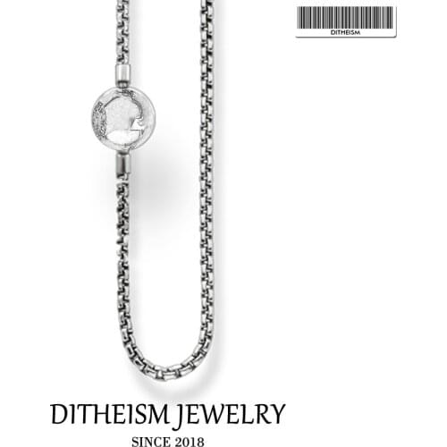 Link Chain Necklace Blackened Karma Chains, 2018 New Fashion 925 Sterling Silver Jewelry Trendy Gift For Men Women Boy Girls