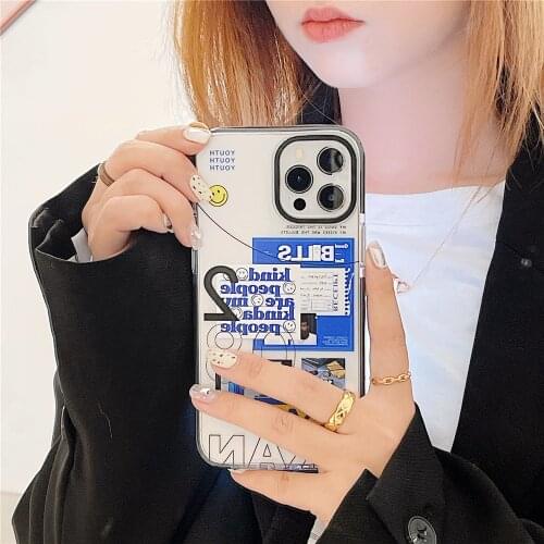 2021 Two-color TPU Phone Case For iPhone 12 Mini/11/12Pro Max XR XS Max,New Special Labels Cover For iPhone SE 7 8Plus Stock