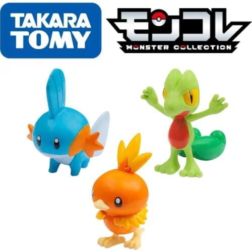 Pokemon Figures Ruby and Sapphire 3 Initial Pokémon Treecko Torchic Mudkip Toys High-Quality Exquisite Appearance Anime Gifts