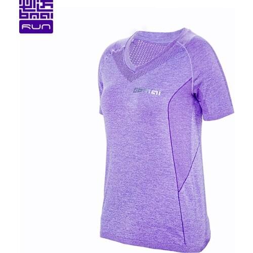 BMAI New Summer Training Running T shirt for Women Gym Clothing Breathable Marathon Woman Short Sleeve Sportswear Sport T-shirts
