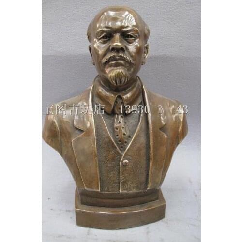 26 CM TALL TOP LIMITED EDITION COLLECTION-THE SOVIET UNION RUSSIA GREAT LEADER VLADIMIR LENIN BRONZE STATUE