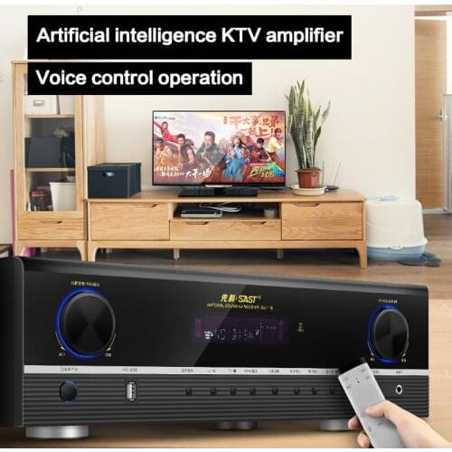 KYYSLB 800W 4~16odm 220V high power 5.1 home power amplifier subwoofer smart WIFI home theater Bluetooth amplifier