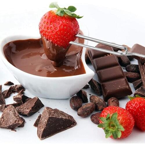 6 Pcs Chocolate Dipping Fork Set Stainless Steel Fondue Forks DIY Candy Melts Baking Supplies Decorating Tool 8.3 Inch