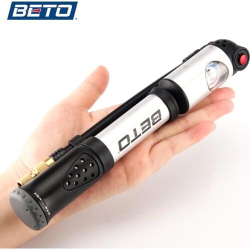 BETO MP036 300psi Bicycle Presta Schrader Tyre Inflator MTB Portable Fork Air Pump Road Bike Cycling Mini Gauge Tire Air Pumping