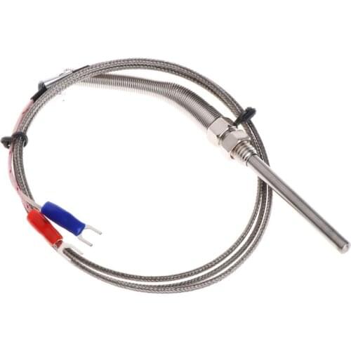 New 1M K-Type Thermocouple Probe 2 Wire M8 Thread 3.3Ft Temperature Sensor 5mm x 50mm Indicating Instrument