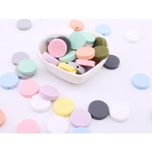 Wholesale 50 Pieces/Batch Silicone Round Beads Baby Teeth Food Grade Silicone DIY Necklace Accessories Baby Teething Toys