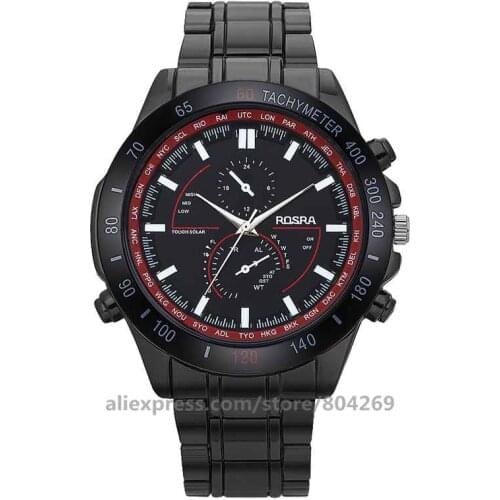 Wholesale Hot Women Dress Watch Men Black Business Quartz Wristwatch Popular Women Dress Watches Red Circle Rosa 8659