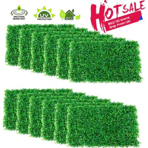 Boxwood Hedge Panels, Artificial Plants Mat Privacy Fence Screen Faux Greenery Wall Backdrop Suitable for Outdoor Indoor Garde