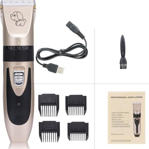 Rechargeable Pet Dog Hair Trimmer Animal Grooming Clippers Cat Cutter Machine Shaver Electric Scissor Remover Haircut Machine