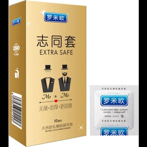 Luomiou 10pcs Ultra Condoms for Gay men Made for gay Natural Rubber lubricating condoms for men penis nozzle for sex