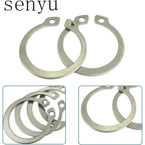 SENYU Gourd C-Type Washer M19-M55 304 Stainless Steel C-type Elastic Ring External Circlip Snap Retaining Circlip Washer