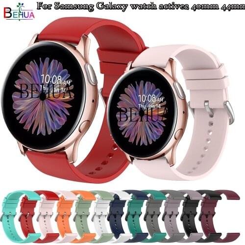 New WatchBand Strap For Samsung Galaxy watch active 2 40mm 44m / 3 45mm 41mm Amazfit gts GTR 2 Smart Silicone Wristband Bracelet