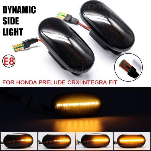 LED Dynamic Side Marker Light Flashing Turn Signal Lamp Sequential For HONDA Prelude CRX S2000 Integra Fit Del Sol Acura Civic