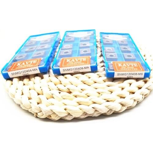 KAVTE Carbide insert SNMG120404 MA SNMG120408-MA External cutter lathe tools metal turning lathe tool SNMG120408-MS CNC machine