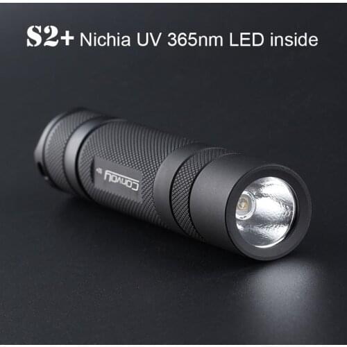 UV Led flashlight Convoy S2+ with Nichia UV 365nm LED inside Fluorescent Agent Detection Ultraviolet Ultra Violet Light Lanterna