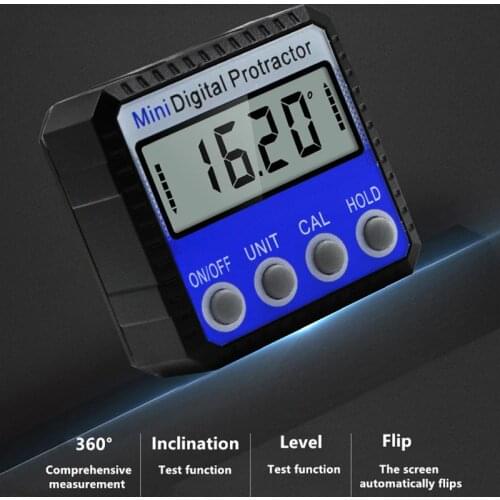 360 Degree Mini Digital Inclinometer Level Electronic Protractor Angle Ruler Measurment Gauge Meter Finder with Magnet 2 Style