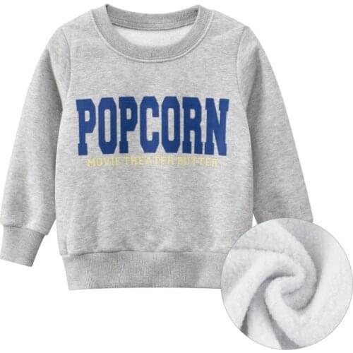 Winter Childrens Sweater Clothing boy Hoodie Clothes Sport gray Baby Boys Girls Sweatshirt Long Sleeved Tops 2-9Y