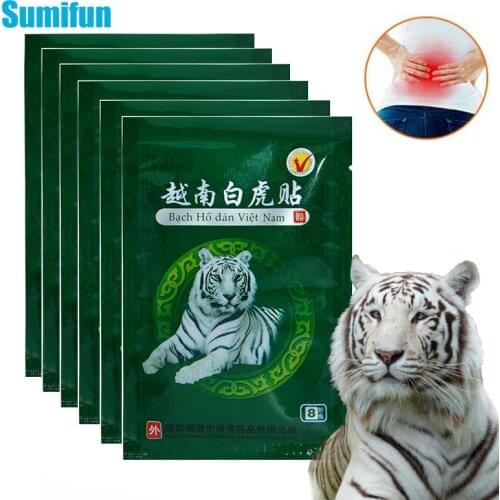8pcs Sumifun Vietnam White Tiger Relieve Pain Patch Muscle Herbs Plaster Joint Pain Killer Back Shoulder Neck Body Patches C053
