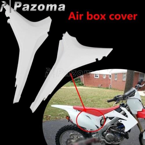 Motocross MX Off Road White Air Box Cover For Honda CRF250R 2010-2013 CRF450R 2009-2012 Motorcycle Plastic Side Cover Fairing