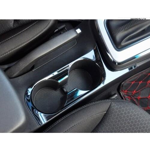 Stainless steel Water cup holder panel patch cover trim car interior decoration Sticker For Hyundai Elantra 2016 2017 LHD C1238
