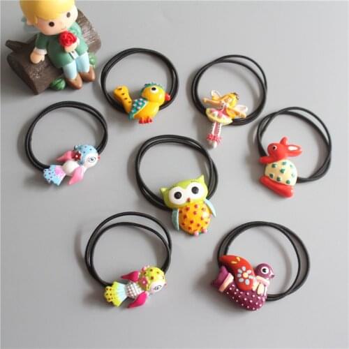 1PCS New Cute Cartoon Owl Bird Princess Headwear Kids Elastic Hair Bands Children Ropes Girls Accessories Baby Headdress