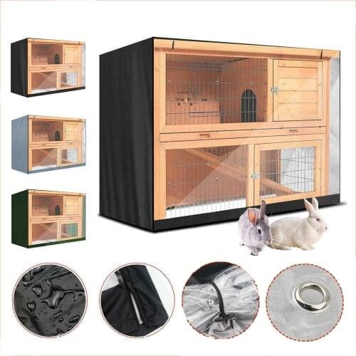 210D Oxford Rabbit Hutch Cover Double-layer Rabbit Cage Dust Cover Pet Dog Cage Waterproof Protective Cover Wind and Snow Cover