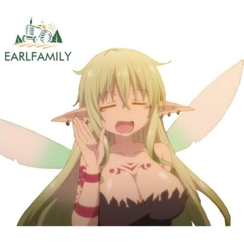 EARLFAMILY 13cm x 9.7cm for Interspecies Reviewers Aloe Cute Car Sticker Creative JDM Decal Scratch-Proof Sunscreen Car Styling