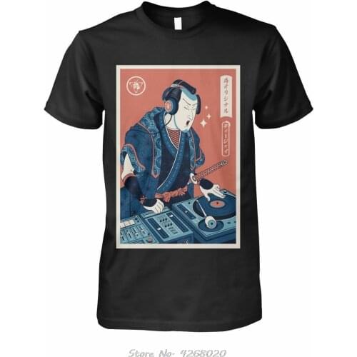 New Samurai Dj Funny Unisex Black T-shirt Men Cotton Short Sleeve O-neck Tshirt Hip Hop T Shirt Tees Tops Harajuku