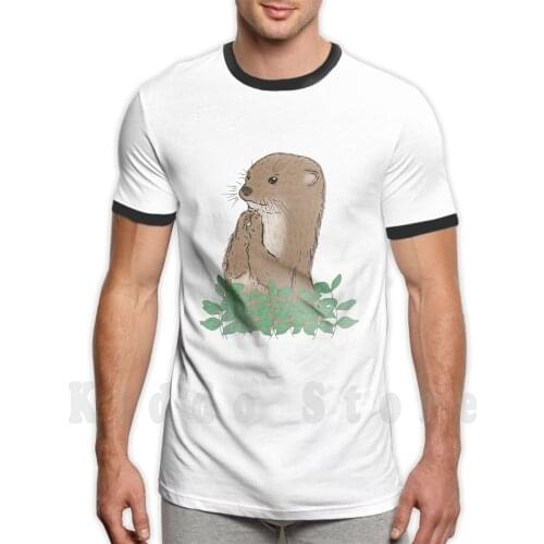 Plotting Otter T Shirt Print For Men Cotton New Cool Tee Otter Otters Sea Otters Holding Hands Cute Animal Animals Pleading