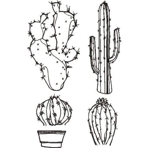Cactus clear Silicone Rubber Stamp for DIY scrapbooking/photo album Decorative craft E11