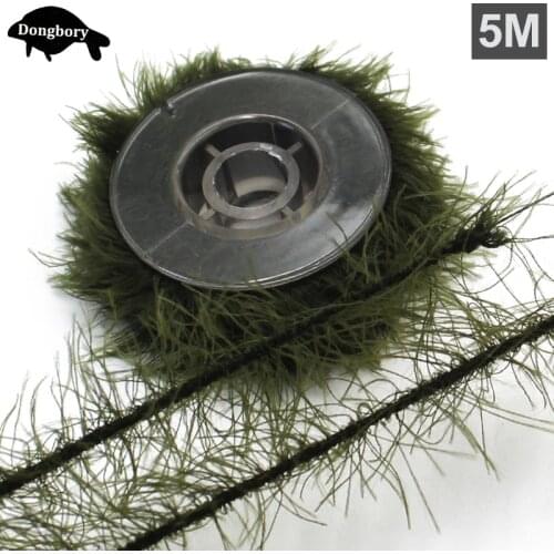 5M Realistic Weed Fishing Line Soft Hook Link Carp Fishing Hooklink Imitate Nature Weed Line Carp Fishing Rig Tackle Accessories