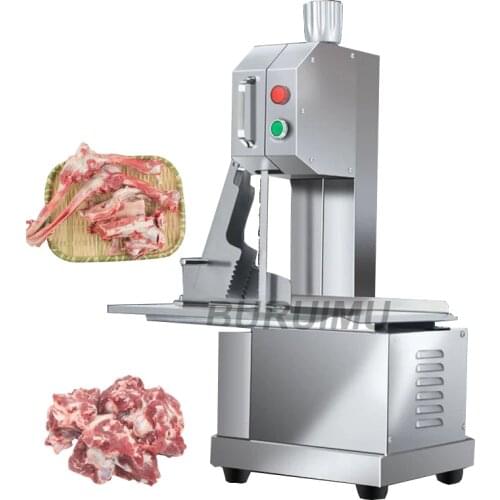 Butcher Frozen Chicken Fish Meat Cutter Cutting Machine Desktop Commercial Electric Band Food Bone Saw Machine For Butchers