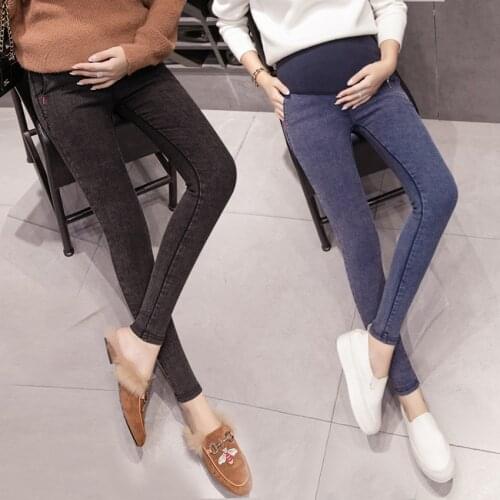 2019 spring and autumn new pregnant women pants wear small feet pencil pants nine pants pants stomach pants stretch pants