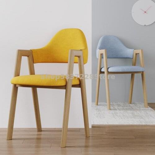 Dining Table Chair Modern Simple Student Desk Bedroom Make Up Computer Stool Back Cloth Home Nordic Dining Chair
