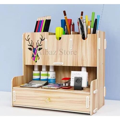 Organizer For Cosmetics Pen Holder Girl ins Creative Fashion Fresh and Simple Desktop Stationery Pen Holder Office Storage Box