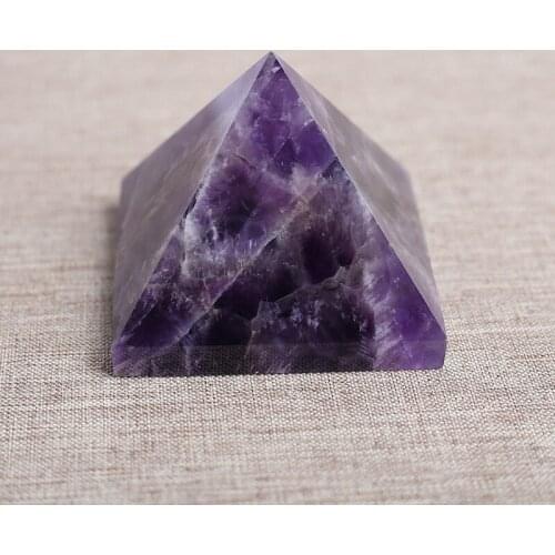 Pyramid-Finest Big Dream Amethyst Quartz Crystal Gemstone 2.17" Carved Pyramidal Crystal Healing Crafts