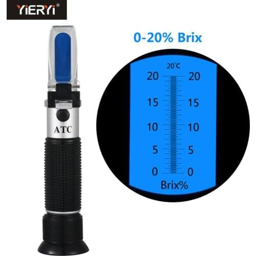 Yieryi Handheld 0-20% Brix Refractometer Sugar meter Glucose meter Sweetness count Cutting Fluid Concentration Meter With ATC