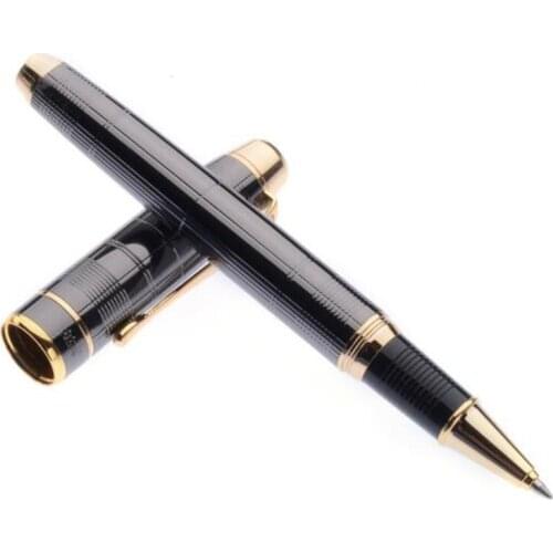 Hero Gift Elegant Roller Ball Pen Metal Brushed Grey Grids Patterns Professional Office & School Writing Gift Pen