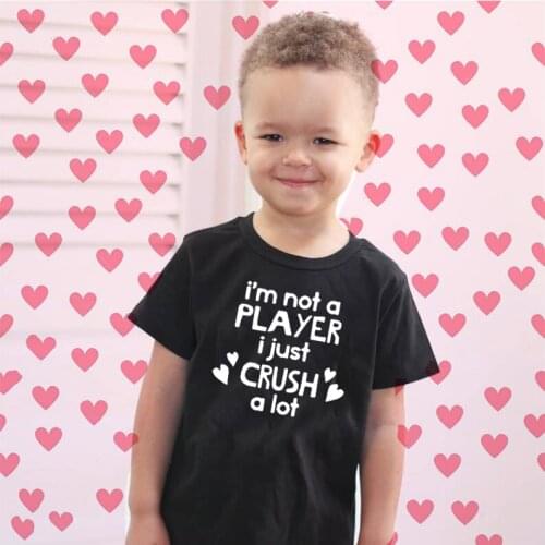 Boys Valentine Shirt Crush A Lot Shirt Not a Player Valentines Day Shirt Valentines Toddler tee Valentines T-Shirt
