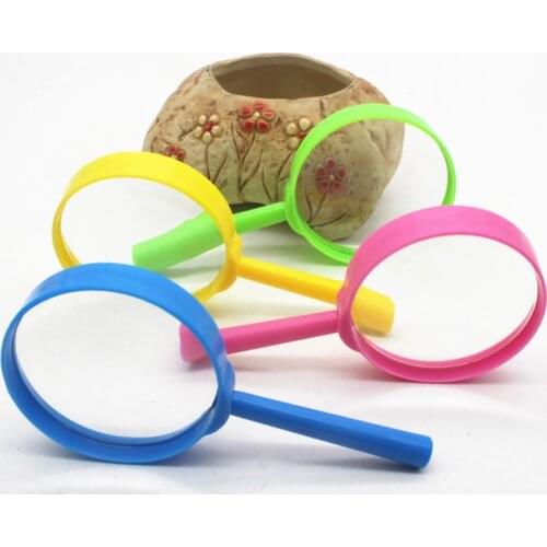 Handheld Magnifier Portable Magnifying Loupe Reading Glass Lens Kid Inspection Magnifying For Reading Colorful Child Toy 3X лупа