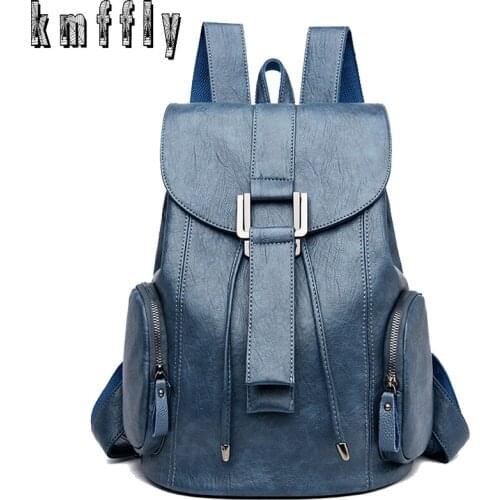 Vintage Women Backpacks Large Capacity Travel Backpack Soft Leather Bagpack School Bags for Girls Designer Shoulder Bags mochila
