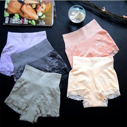 Calcinha 5 Colors Japan Munafie Second-generation High-profile Body Sculpting Pants Lace Hips Seamless Jacquard Ladys Abdomen