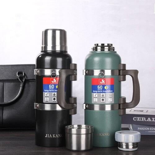 New 4000ML Stainless Steel Insulated Thermos Travel Camping Hiking Thermo Cup Vacuum Flasks Large My Water Bottle Thermal Cup 4L